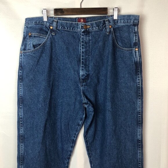 Wrangler Medium Wash 31 Relaxed Fit Cowboy Cut Denim Jeans 40 X 34 - Picture 4 of 9